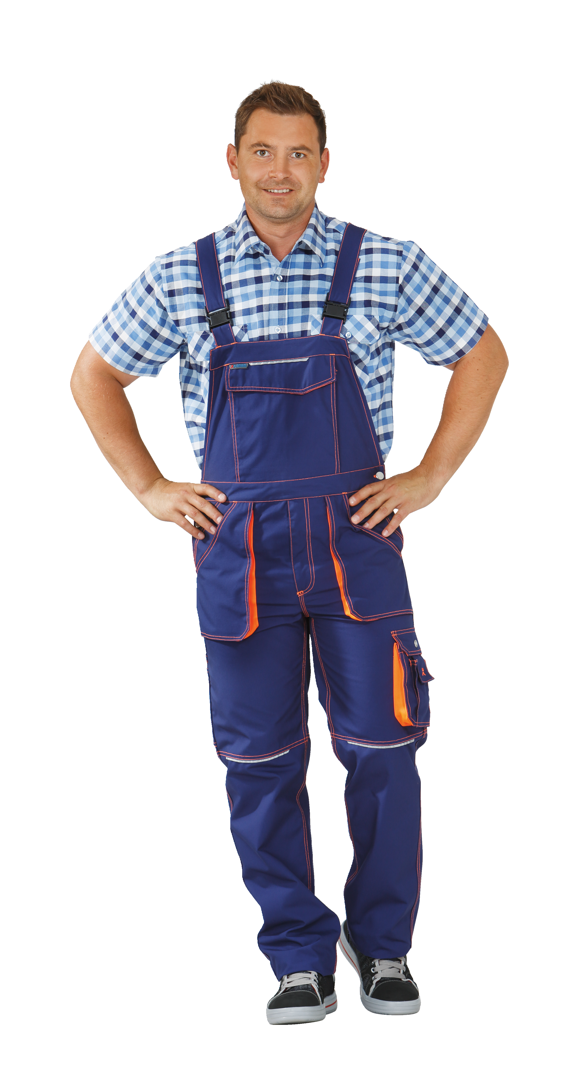 PLANAM Latzhose Basalt Neon
