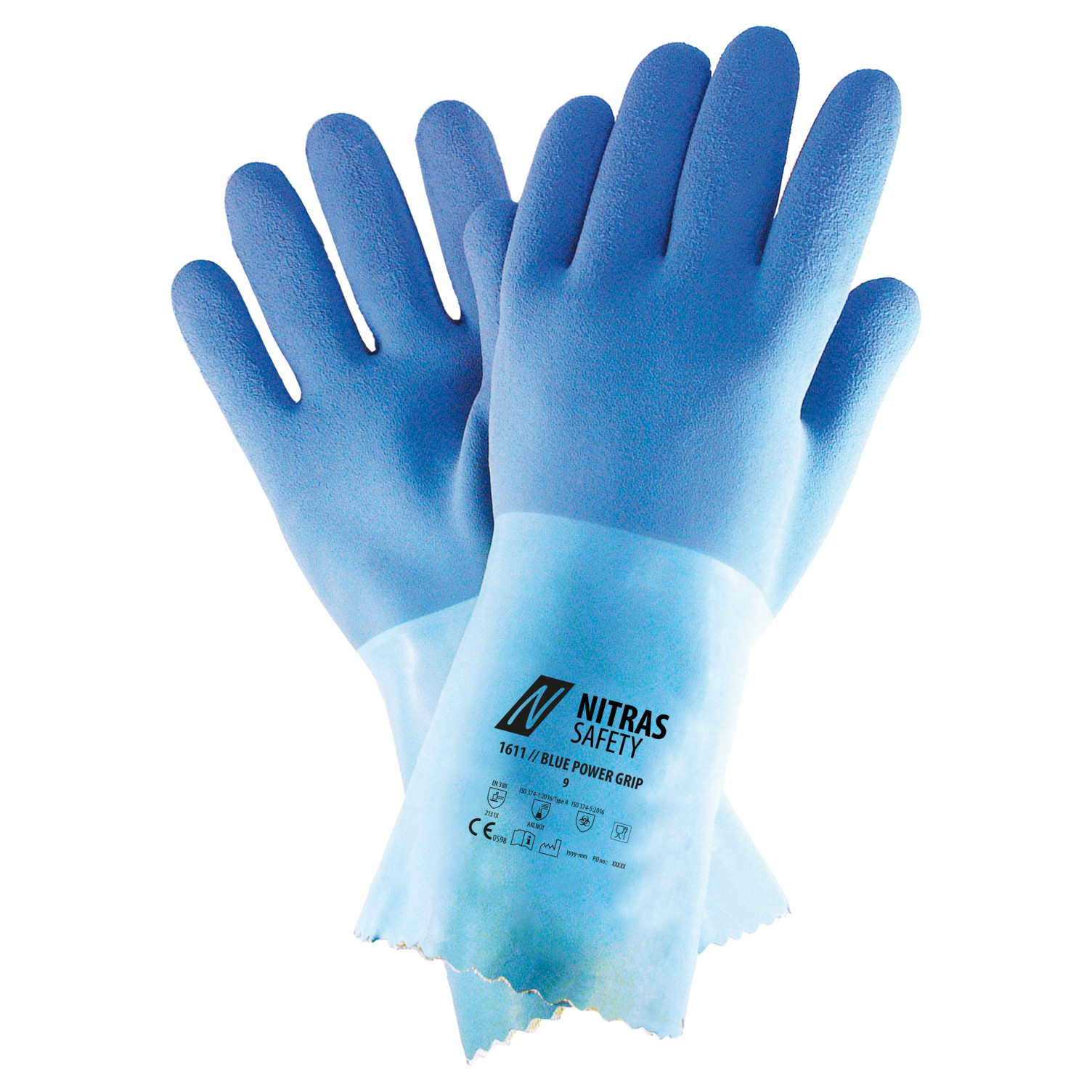 Handschuh BLUE POWER GRIP Chemikalienschutzhandschuhe