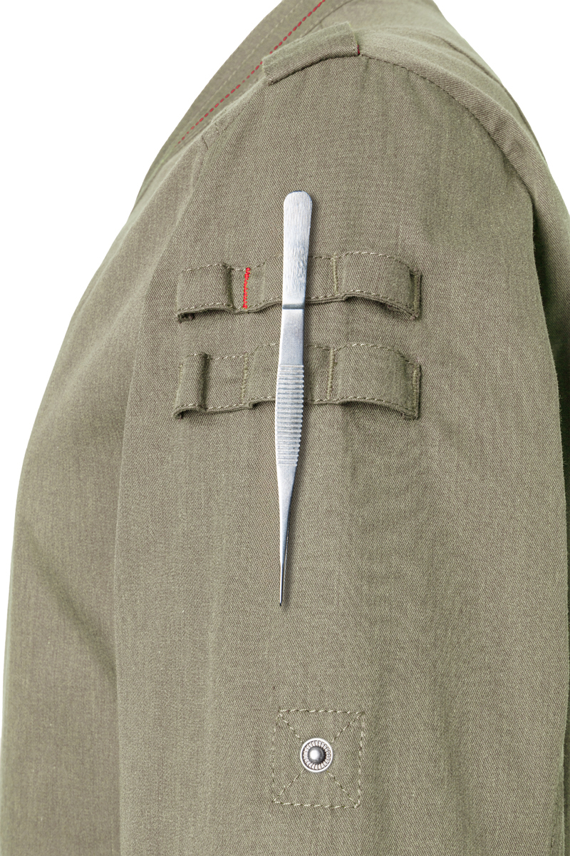 Long-Sleeve Men's Chef Jacket Denim-Style ROCK CHEF®-Stage2