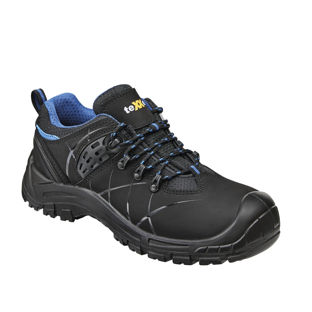 teXXor® S3-Sicherheitshalbschuhe Rennes schwarz/ blau