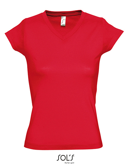 Women´s V-Neck-T-Shirt Moon