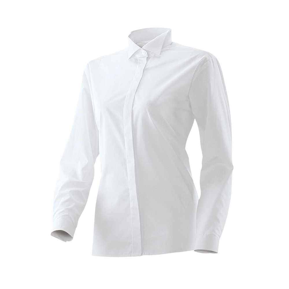 Damen Smokingbluse langarm weiß