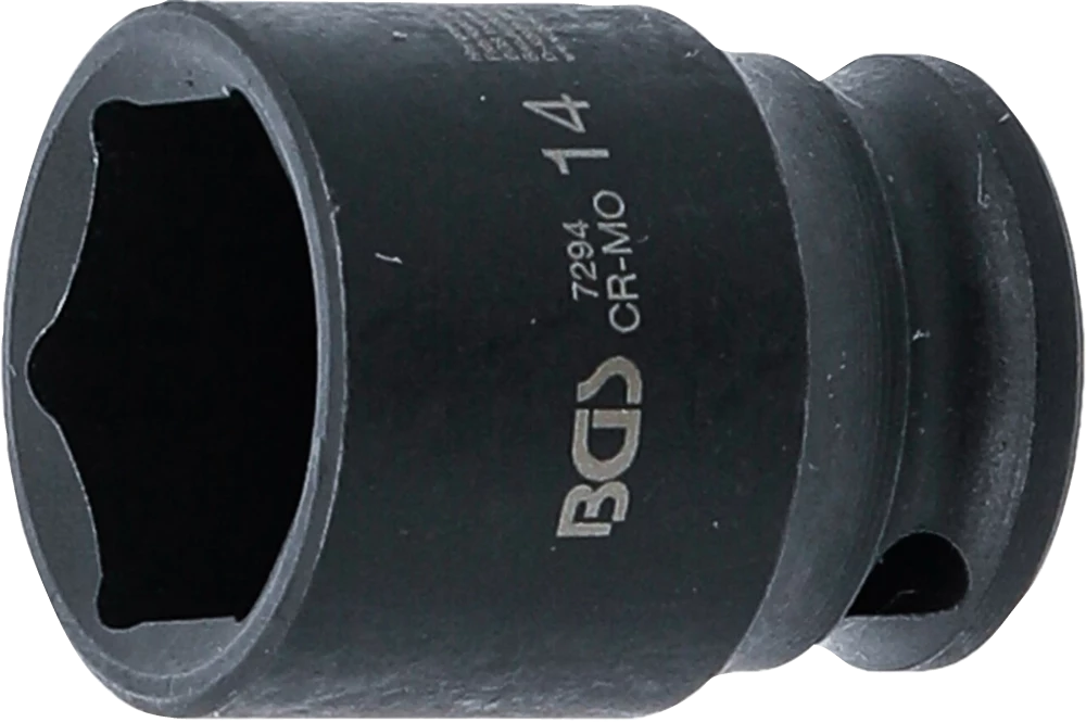 Kraft-Steckschlüssel-Einsatz Sechskant, Antrieb Innenvierkant 6,3 mm (1/4"), SW 14 mm