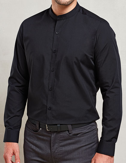 Hemd – Men´s Banded Collar Grandad Long Sleeve Shirt