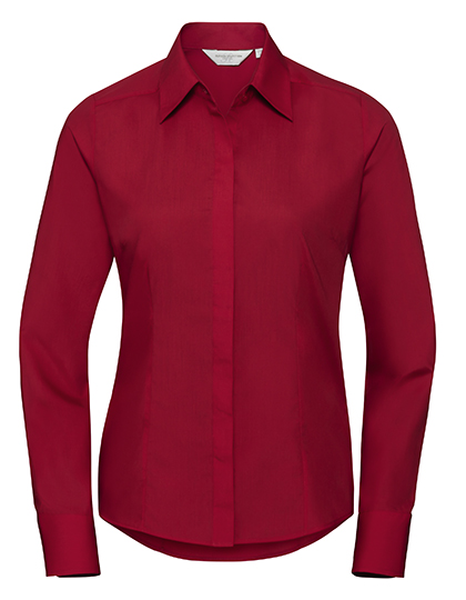 Bluse – Ladies' Long Sleeve Fitted Polycotton Poplin Shirt