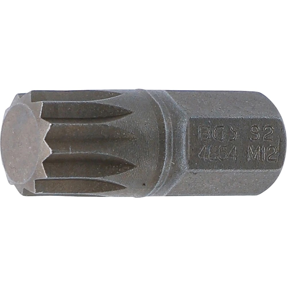 Bit, Länge 30 mm, Antrieb Außensechskant 10 mm (3/8"), Innenvielzahn (für XZN) M12