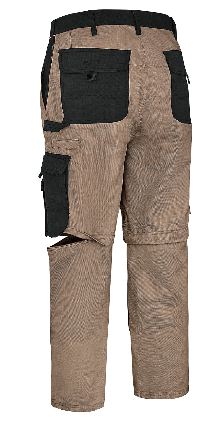 teXXor® Canvas (320 g/m²) 2-in-1 Bundhose TOBAGO khaki/schwarz