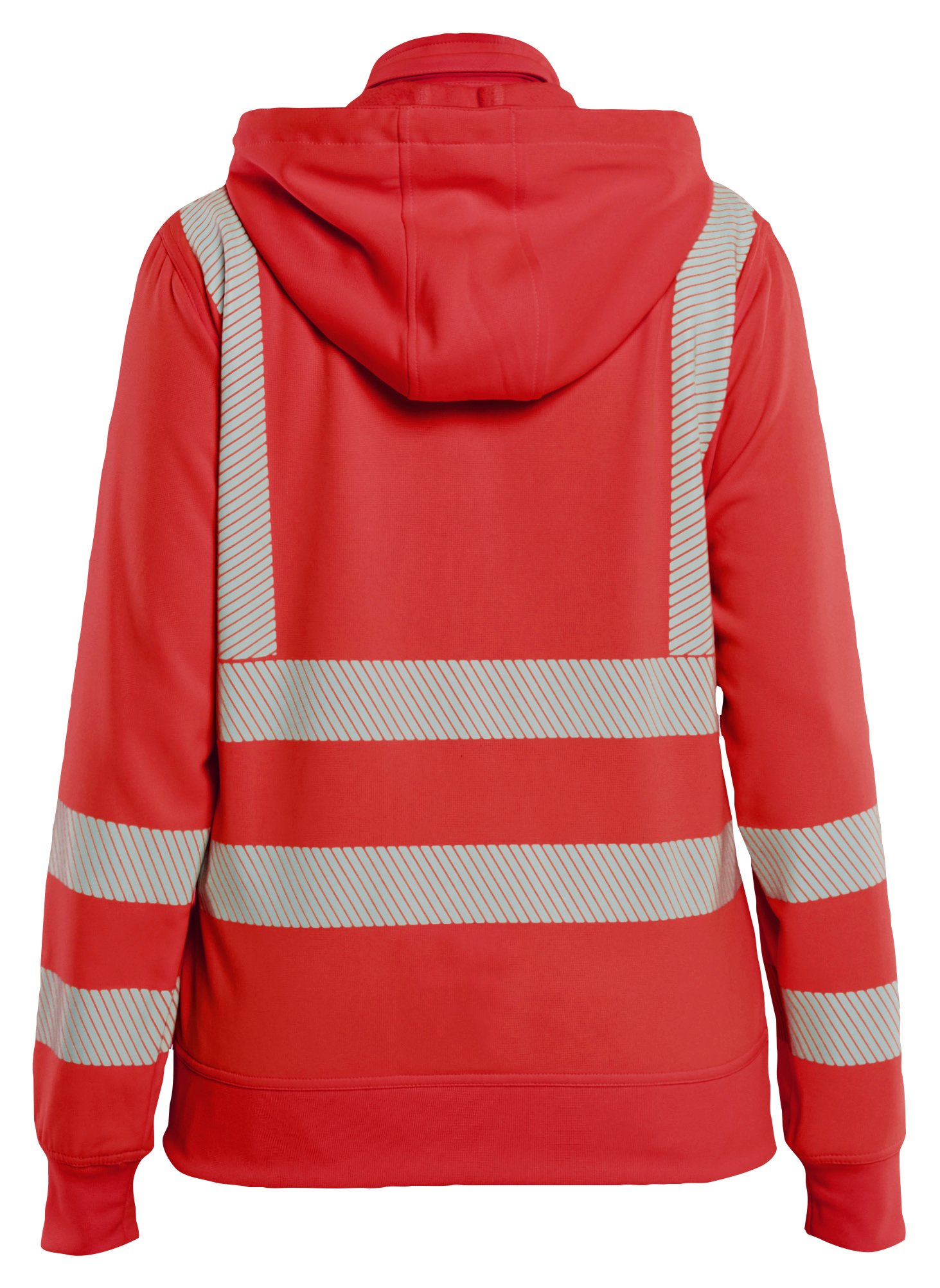 Damen High Vis Sweatjacke mit abnehmbarer Kapuze