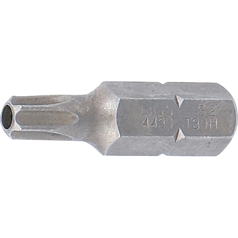 Bit, Länge 30 mm, Antrieb Außensechskant 8 mm (5/16"), T-Profil (für Torx) mit Bohrung T30
