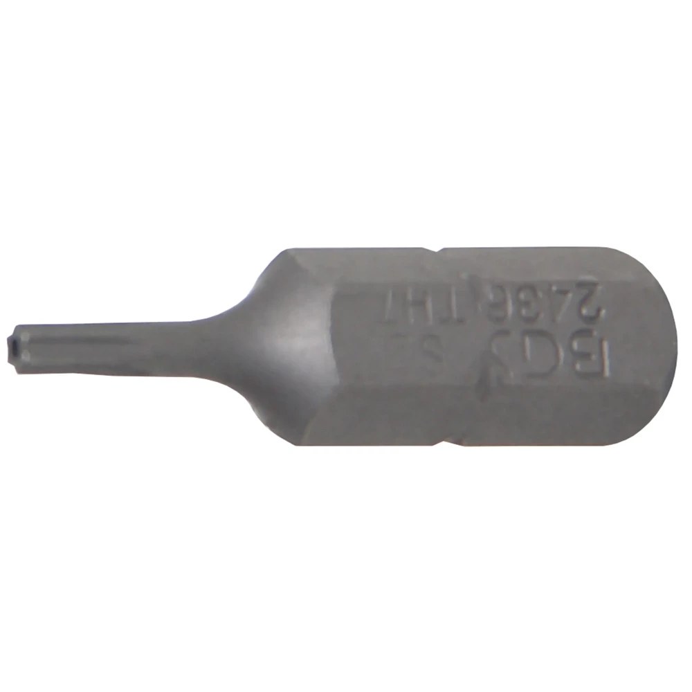 Bit, Länge 25 mm, Antrieb Außensechskant 6,3 mm (1/4"), T-Profil (für Torx) mit Bohrung T7