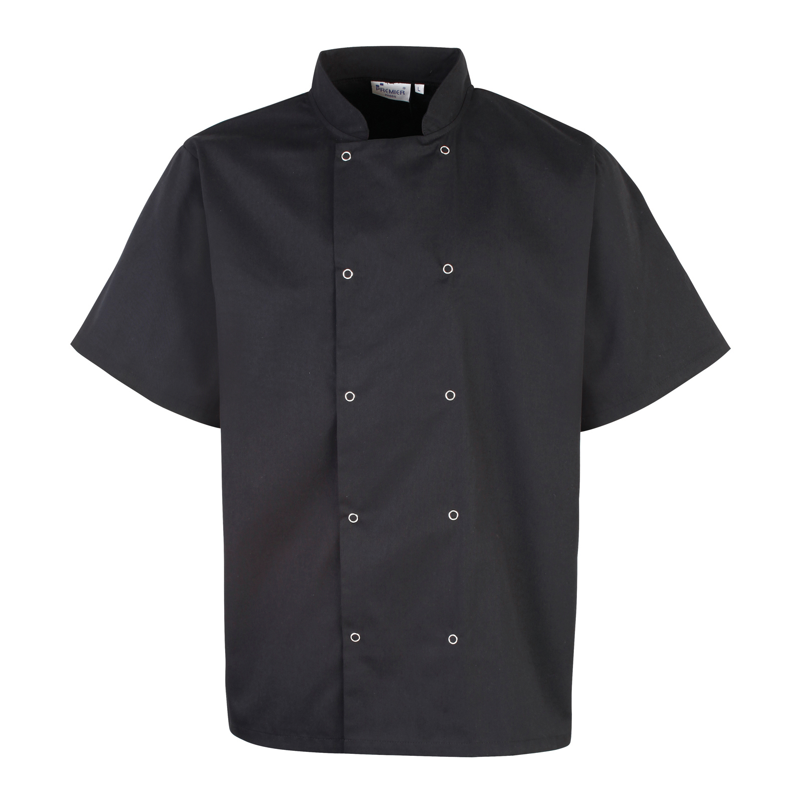 Studded Front Short Sleeve Chef´s Jacket