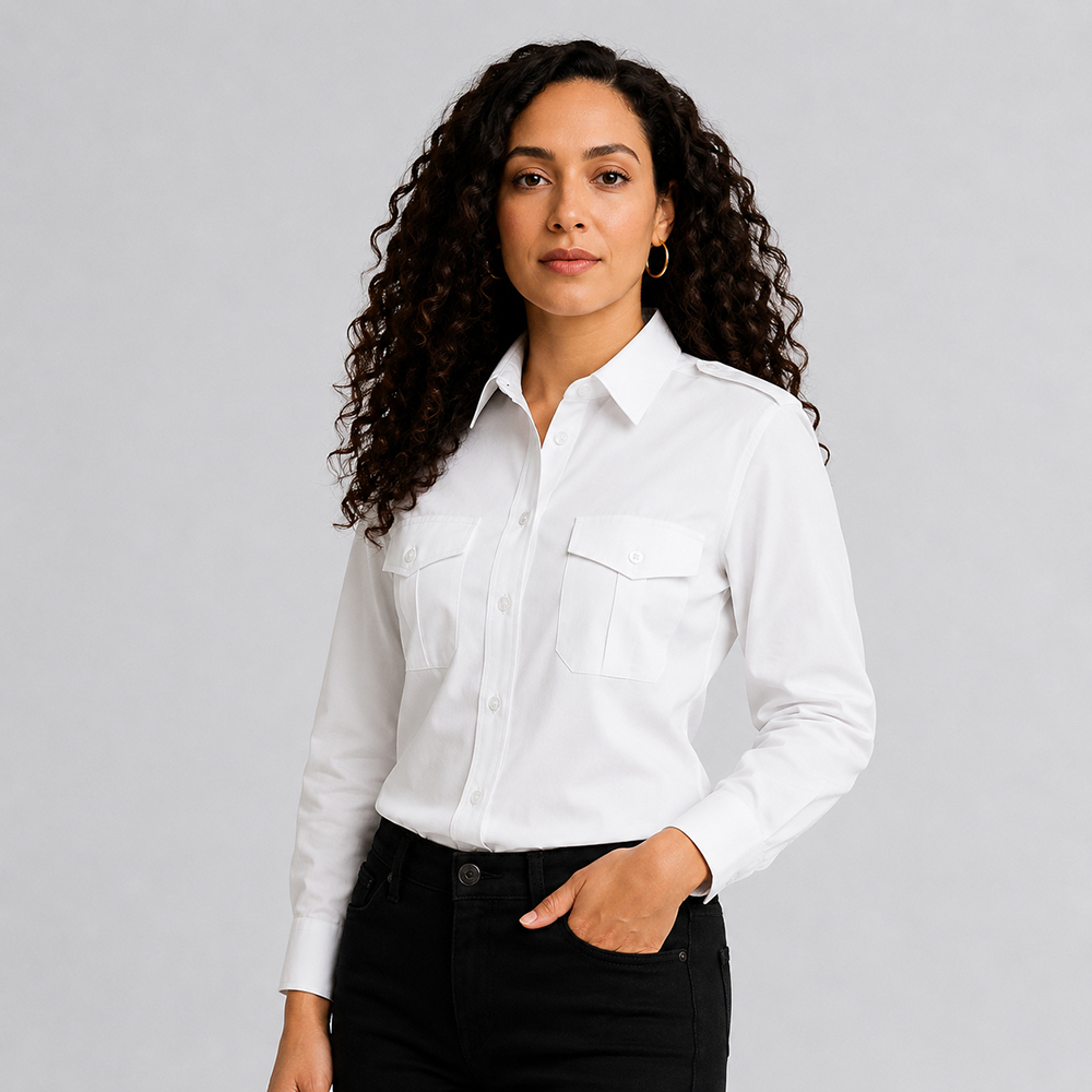 Damen Pilotenbluse langarm