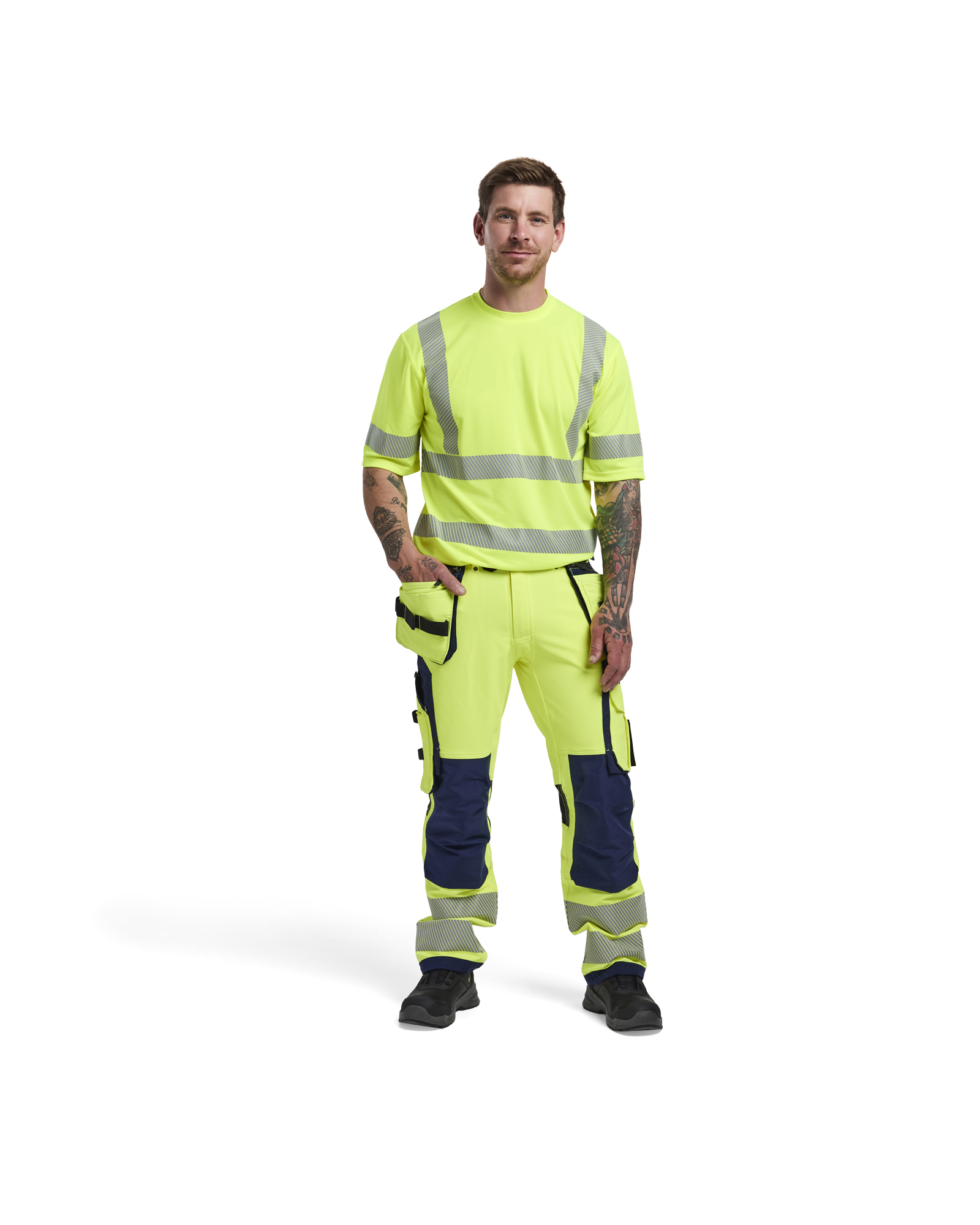 High Vis Arbeitshose 4-Wege-Stretch