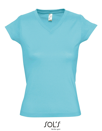 Women´s V-Neck-T-Shirt Moon