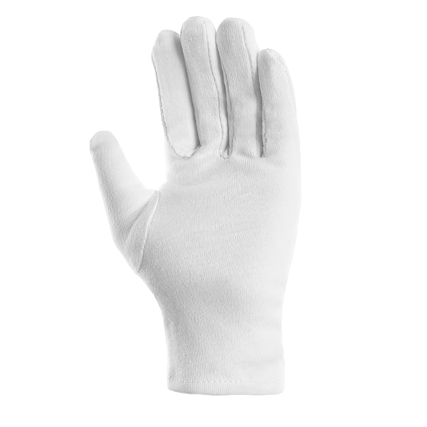 teXXor® Baumwolltrikot-Handschuhe MITTELSCHWER mit Schichtel weiß gebleicht