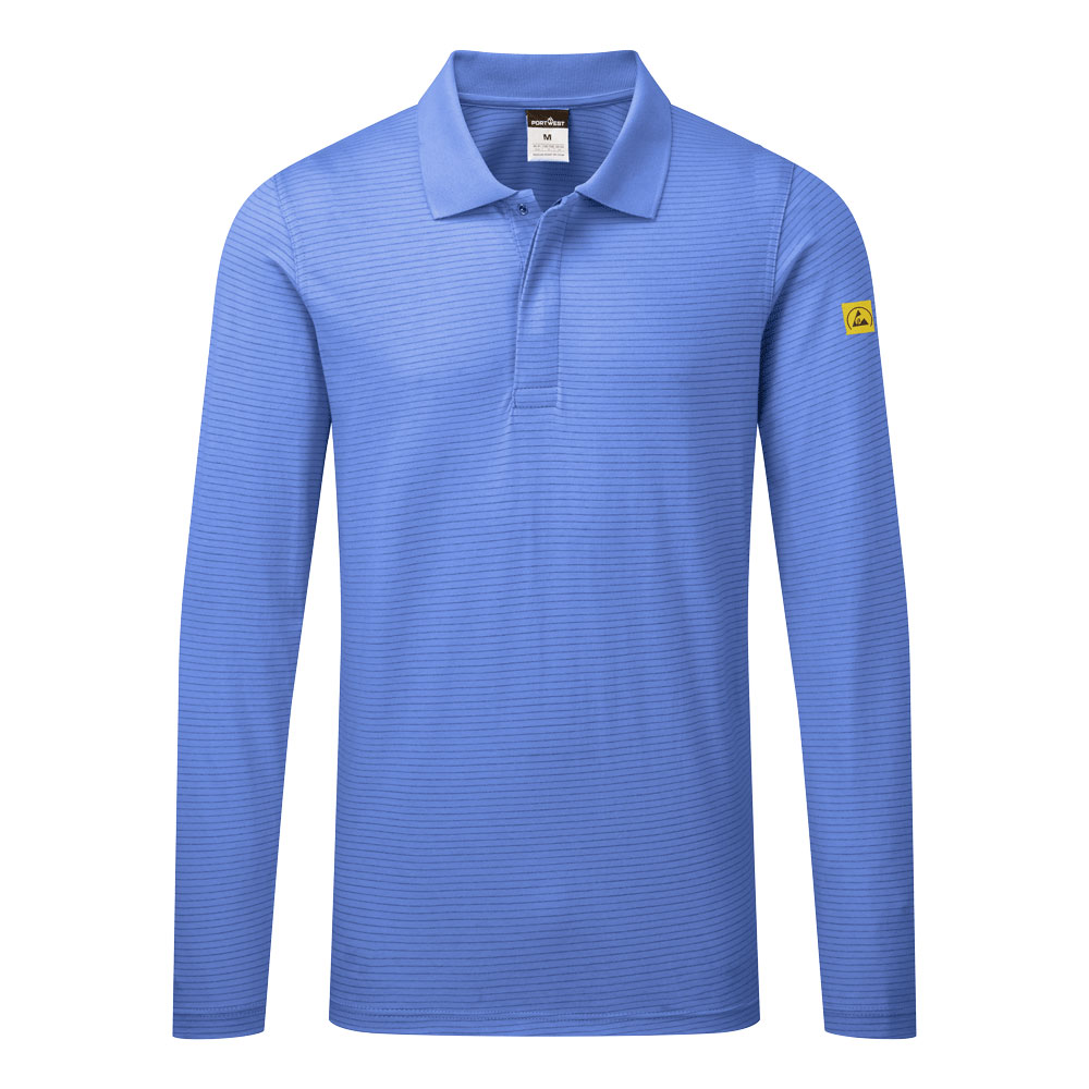 Antistatisches ESD-Poloshirt langarm