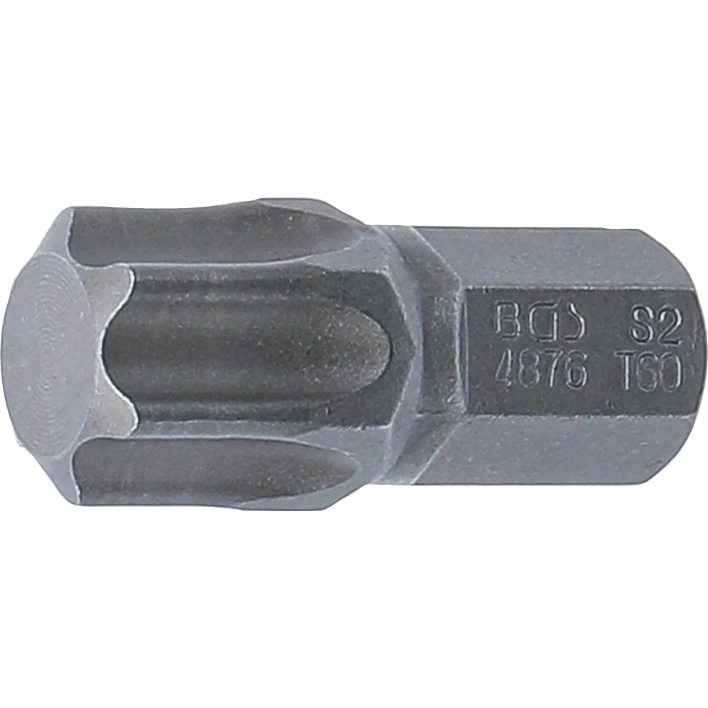 Bit, Länge 30 mm, Antrieb Außensechskant 10 mm (3/8"), T-Profil (für Torx) T60