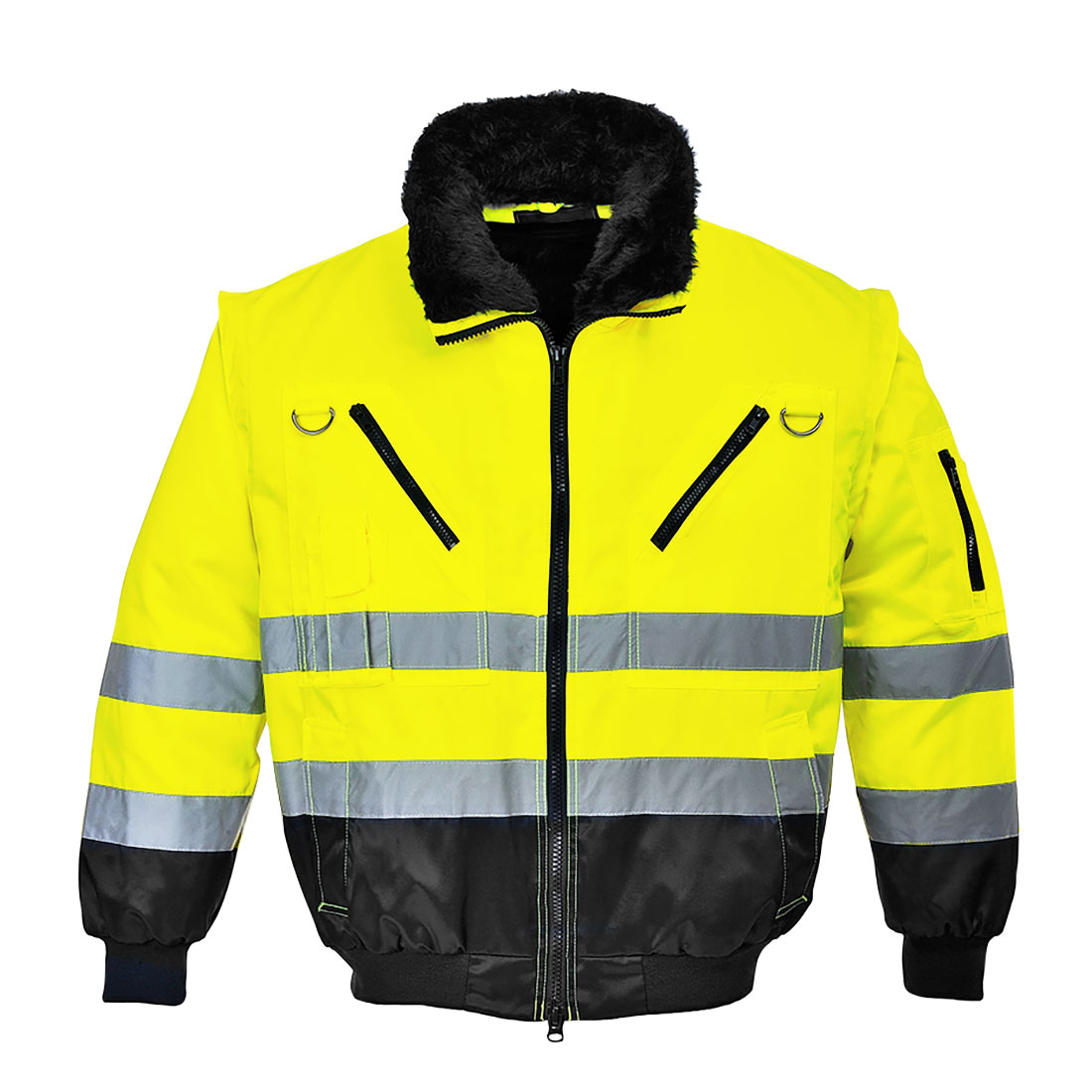 Hi-Vis 3-in-1 Kontrast Pilotjacke