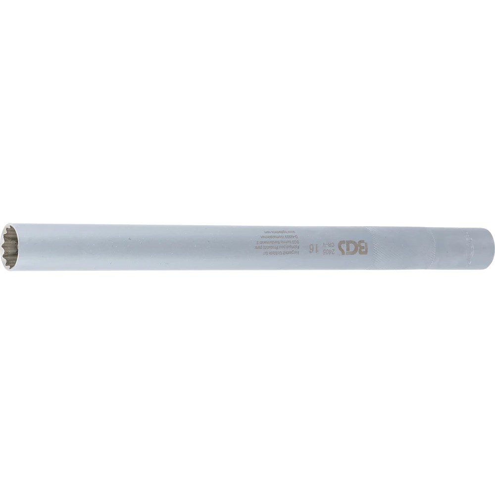 Zündkerzen-Einsatz Zwölfkant, extra lang, Antrieb Innenvierkant 10 mm (3/8"), SW 16 mm