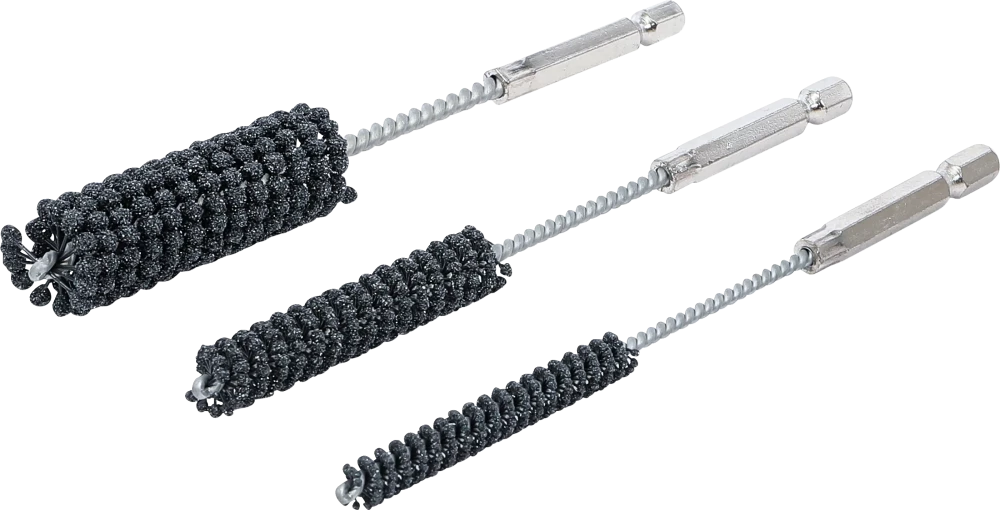 Honwerkzeug-Satz, flexibel, 6,3 mm (1/4") Schaft, Körnung 60/80, 8 - 12 - 20 mm, 3-tlg.
