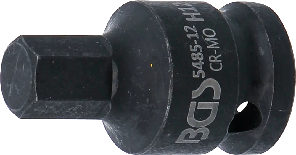 Kraft-Bit-Einsatz, Länge 42 mm, Antrieb Innenvierkant 12,5 mm (1/2"), Innensechskant 12 mm