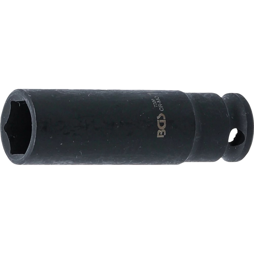 Kraft-Steckschlüssel-Einsatz Sechskant, tief, Antrieb Innenvierkant 6,3 mm (1/4"), SW 10 mm