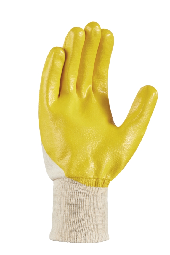 teXXor® Nitril-Handschuhe STRICKBUND gelb