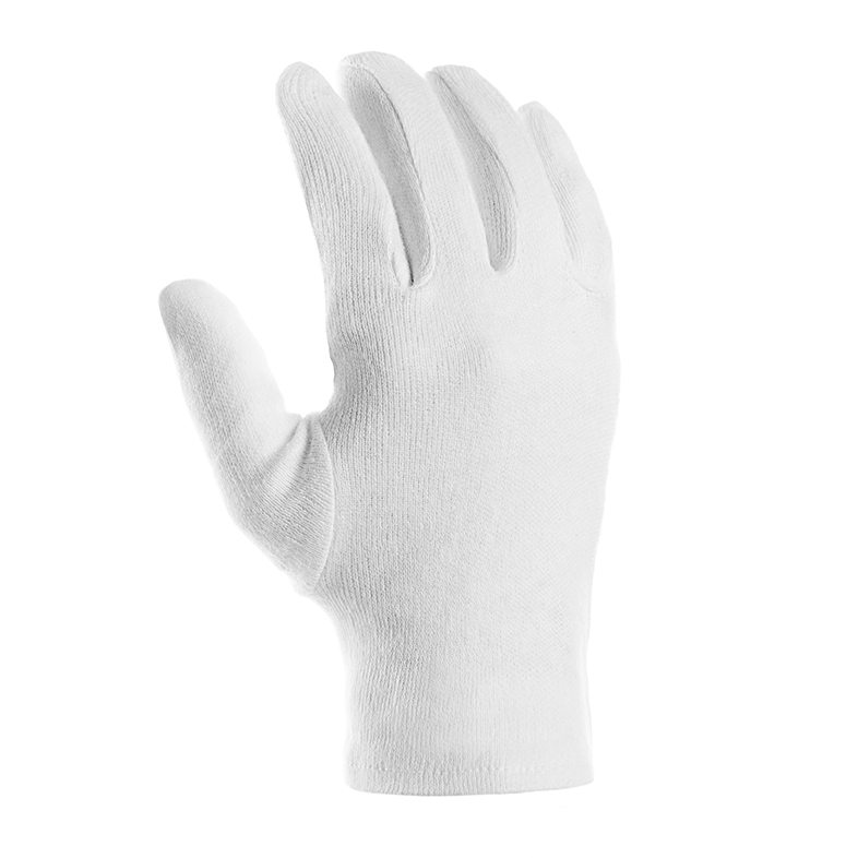 teXXor® Baumwolltrikot-Handschuhe MITTELSCHWER mit Schichtel weiß gebleicht