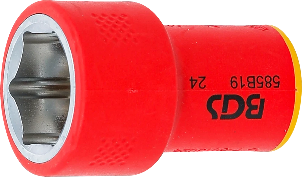 VDE-Steckschlüssel-Einsatz Sechskant, Antrieb Innenvierkant 10 mm (3/8"), SW 19 mm