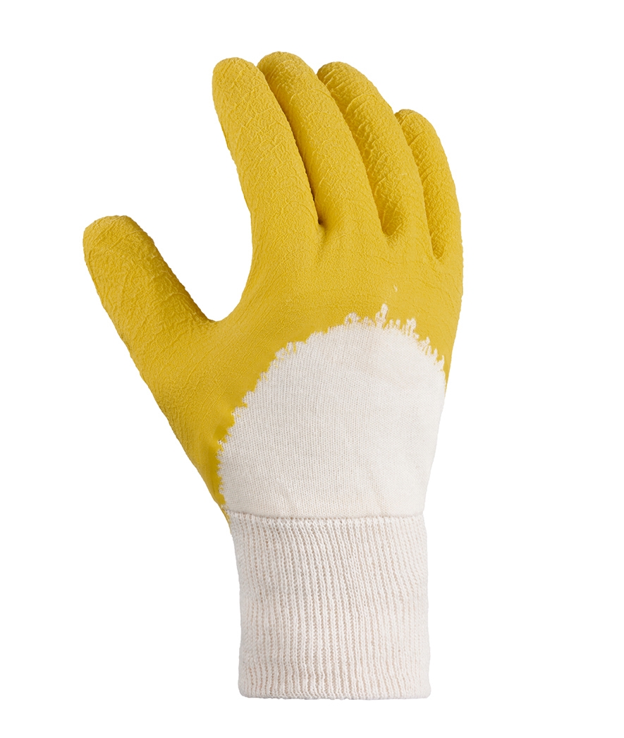 teXXor® Universalhandschuhe LATEXBESCHICHTET natur/gelb