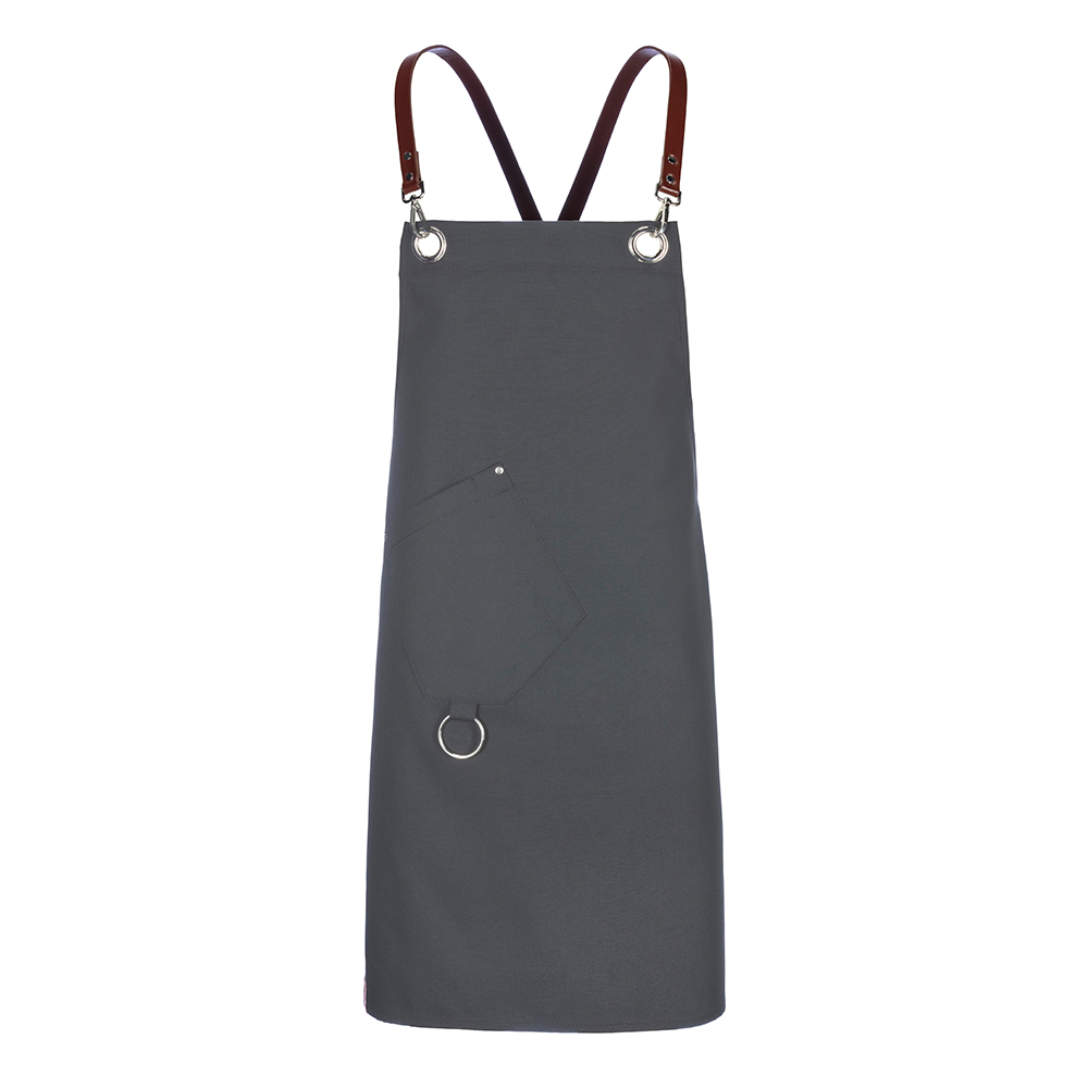 Latzschürze Casual Style mit X-Kreuzung, graphit, B 70 x L 80 cm