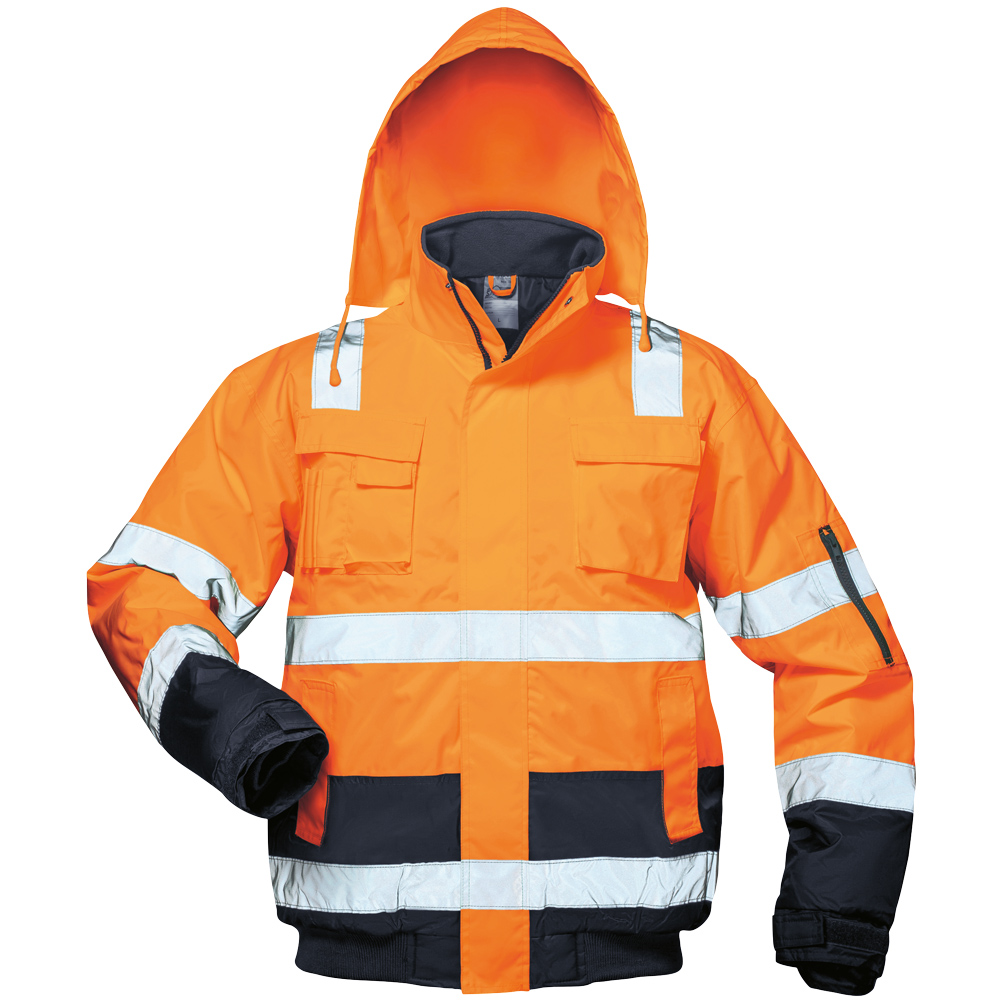 Warnschutz-Pilotjacke Orange/Marine Jonas