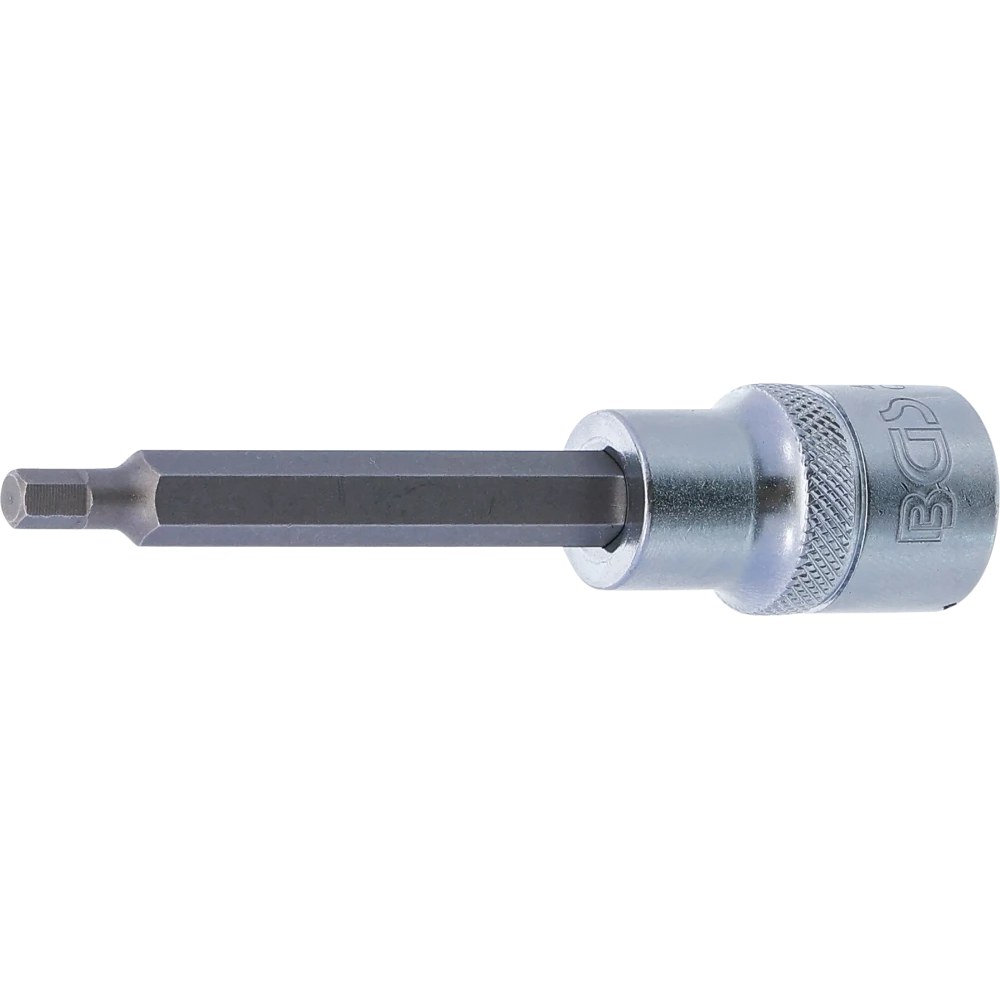 Bit-Einsatz, Länge 100 mm, Antrieb Innenvierkant 12,5 mm (1/2"), Innensechskant 5 mm