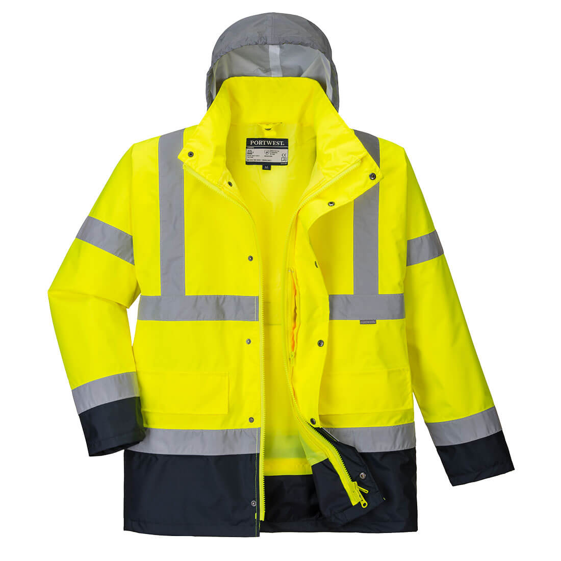 Hi-Vis 4-in-1 Kontrast Verkehrsjacke