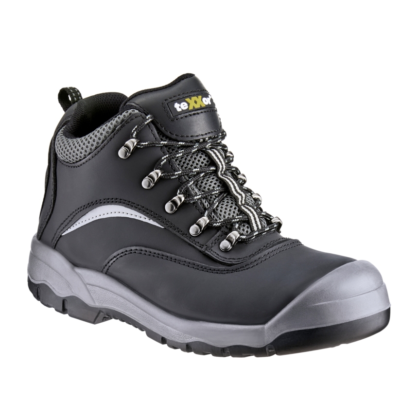 teXXor® S3-Sicherheitsschnürstiefel CANNES schwarz/grau