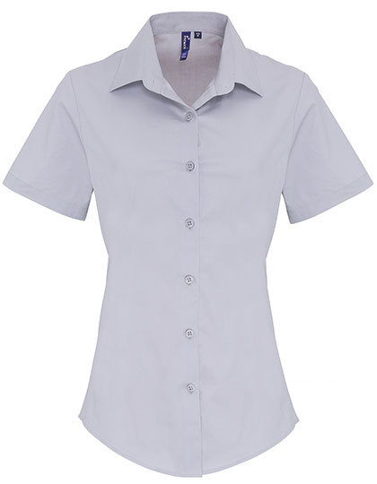 Bluse – Women´s Stretch Fit Poplin Short Sleeve Cotton Shirt