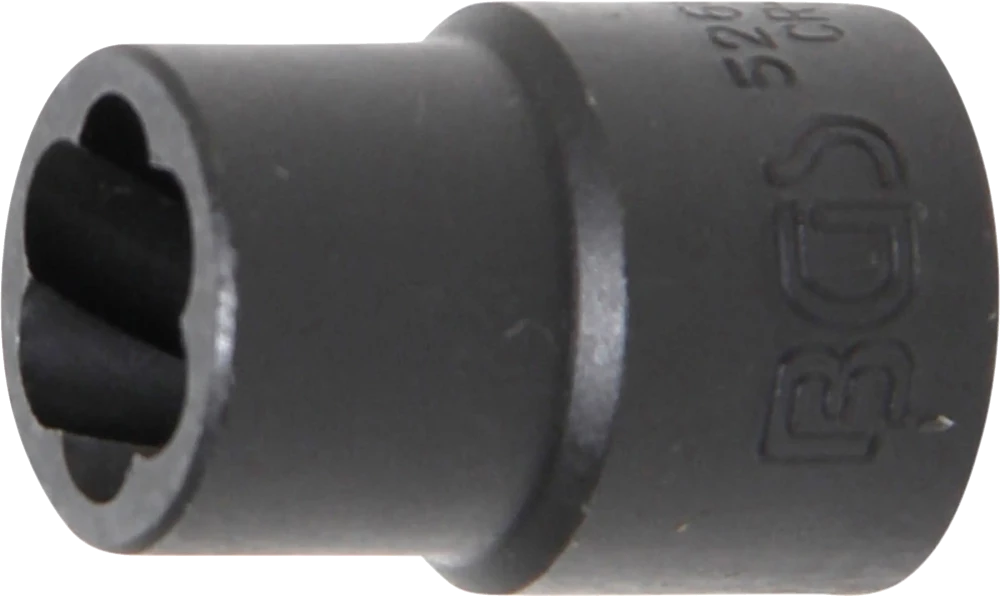 Spiral-Profil-Steckschlüssel-Einsatz / Schraubenausdreher, Antrieb Innenvierkant 12,5 mm (1/2"), SW 13 mm
