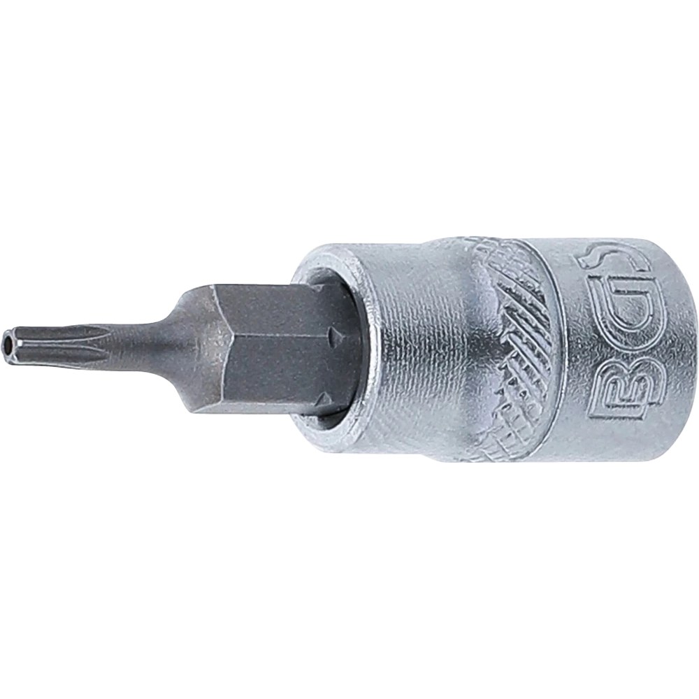 Bit-Einsatz, Antrieb Innenvierkant 6,3 mm (1/4"), T-Profil (für Torx) mit Bohrung T8