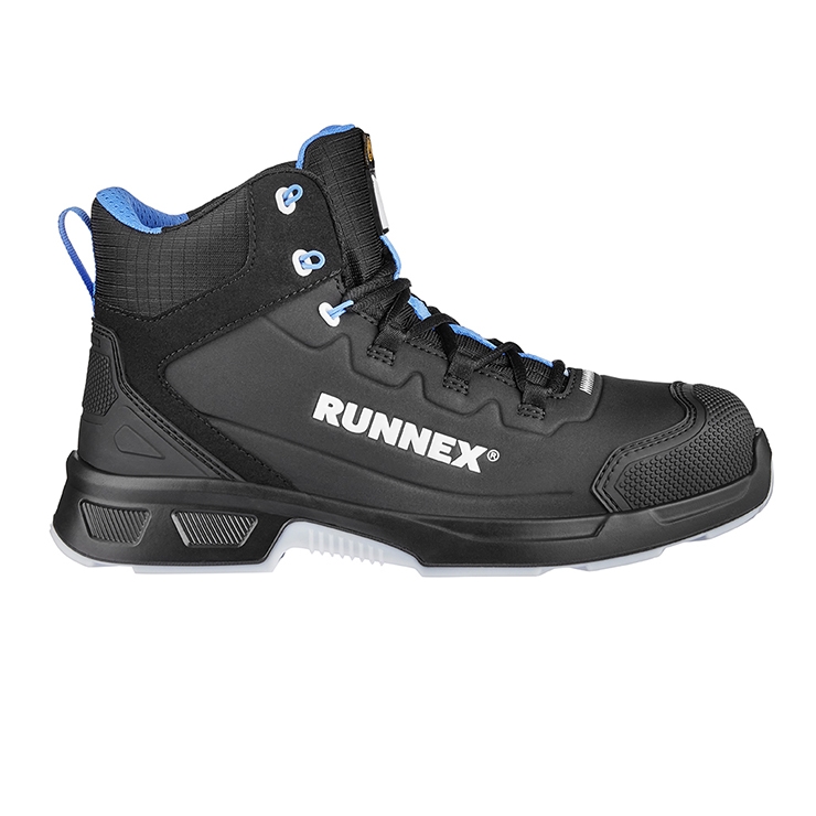 RUNNEX® S3S-ESD-Sicherheitsschnürstiefel ActionStar schwarz/blau