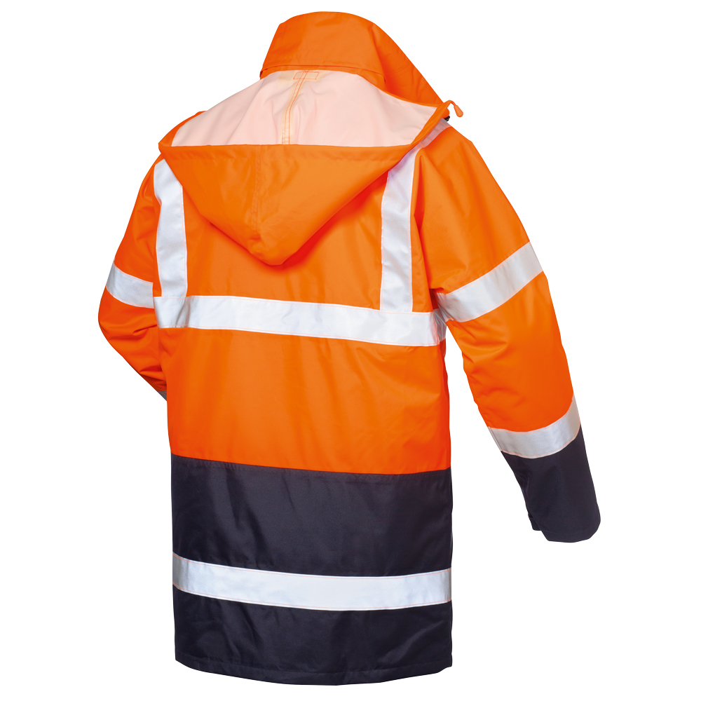 4-IN-1 Warnschutzparka Orange/Marine Travis