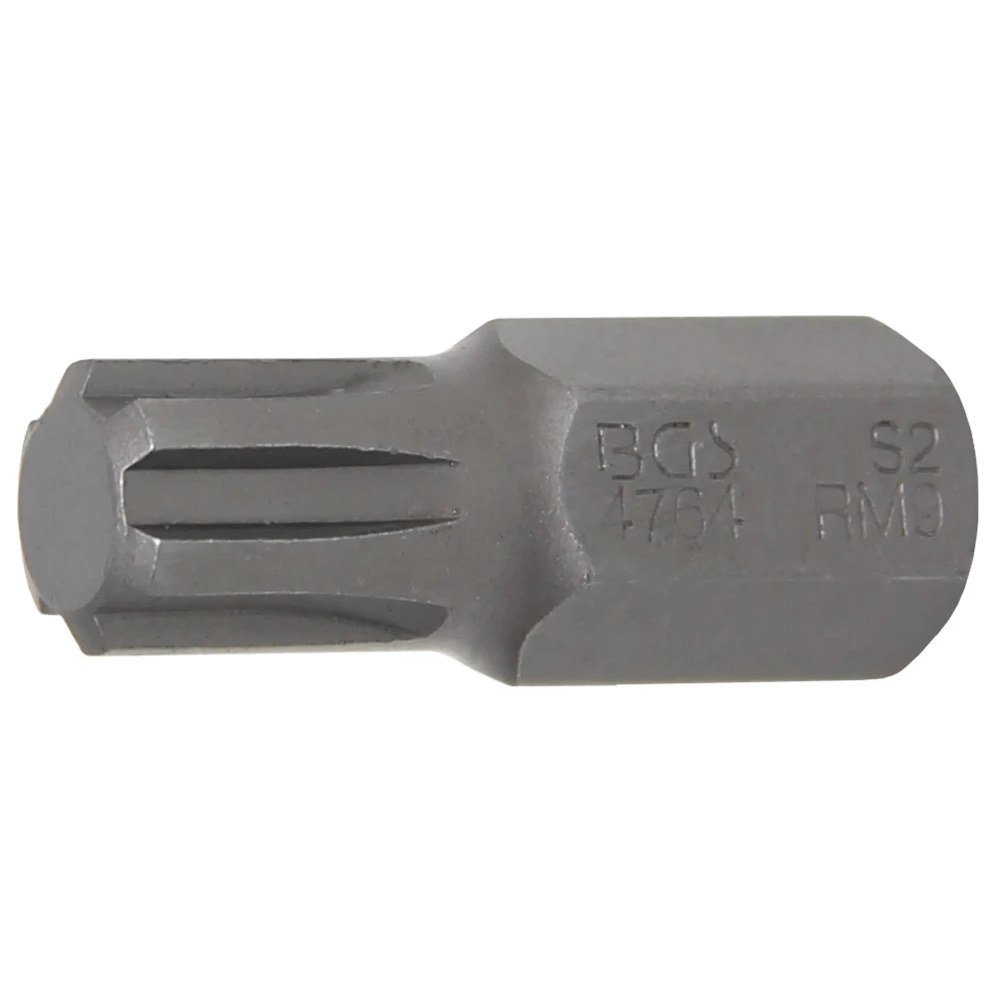 Bit, Länge 30 mm, Antrieb Außensechskant 10 mm (3/8"), Keil-Profil (für RIBE) M9