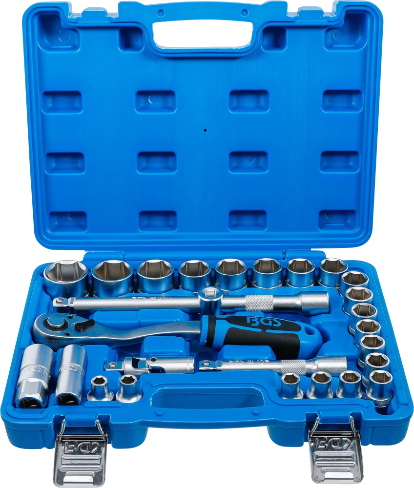Steckschlüssel-Satz, Antrieb 12,5 mm (1/2"), SW 8 - 32 mm, 27-tlg.