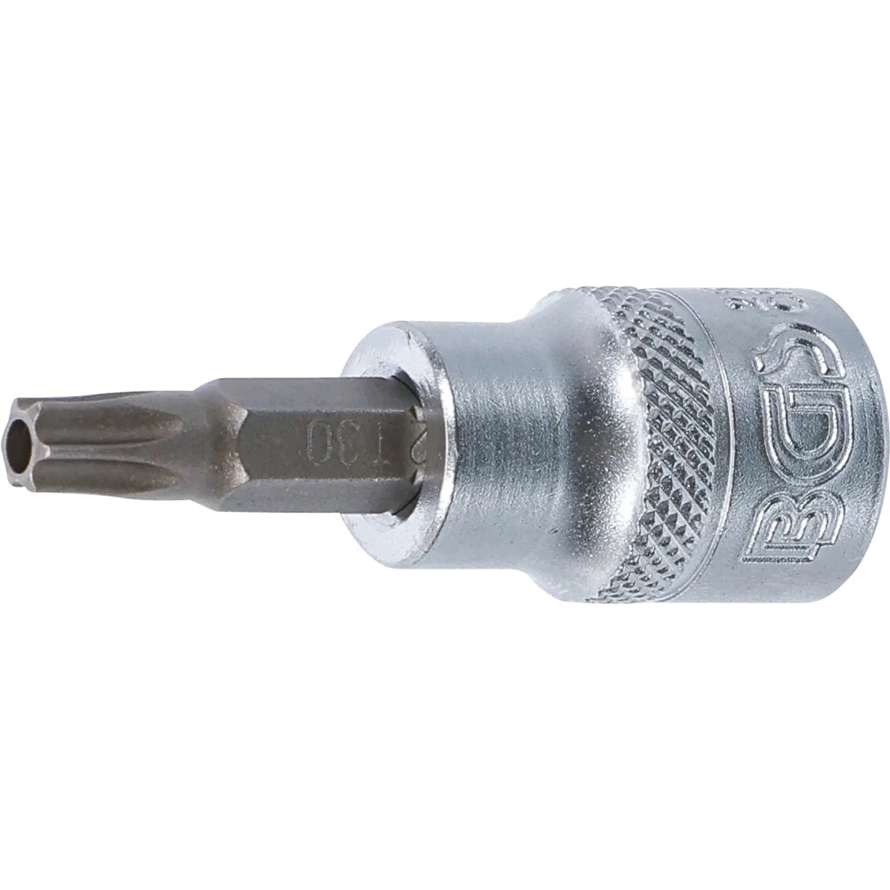 Bit-Einsatz, Antrieb Innenvierkant 10 mm (3/8"), T-Profil (für Torx) mit Bohrung T30