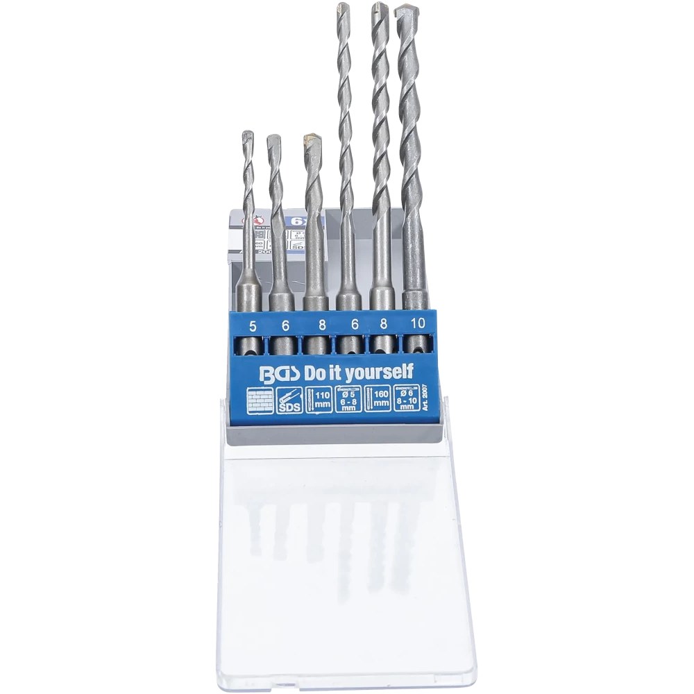 Hammer-Bohrer-Satz, SDS-Schaft, Hartmetallspitze, 5 - 10 mm, 6-tlg.
