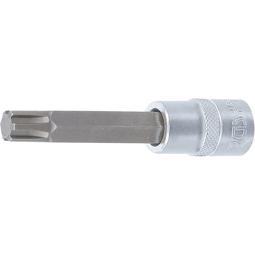 Bit-Einsatz, Länge 100 mm, Antrieb Innenvierkant 12,5 mm (1/2"), Keil-Profil (für RIBE) M12