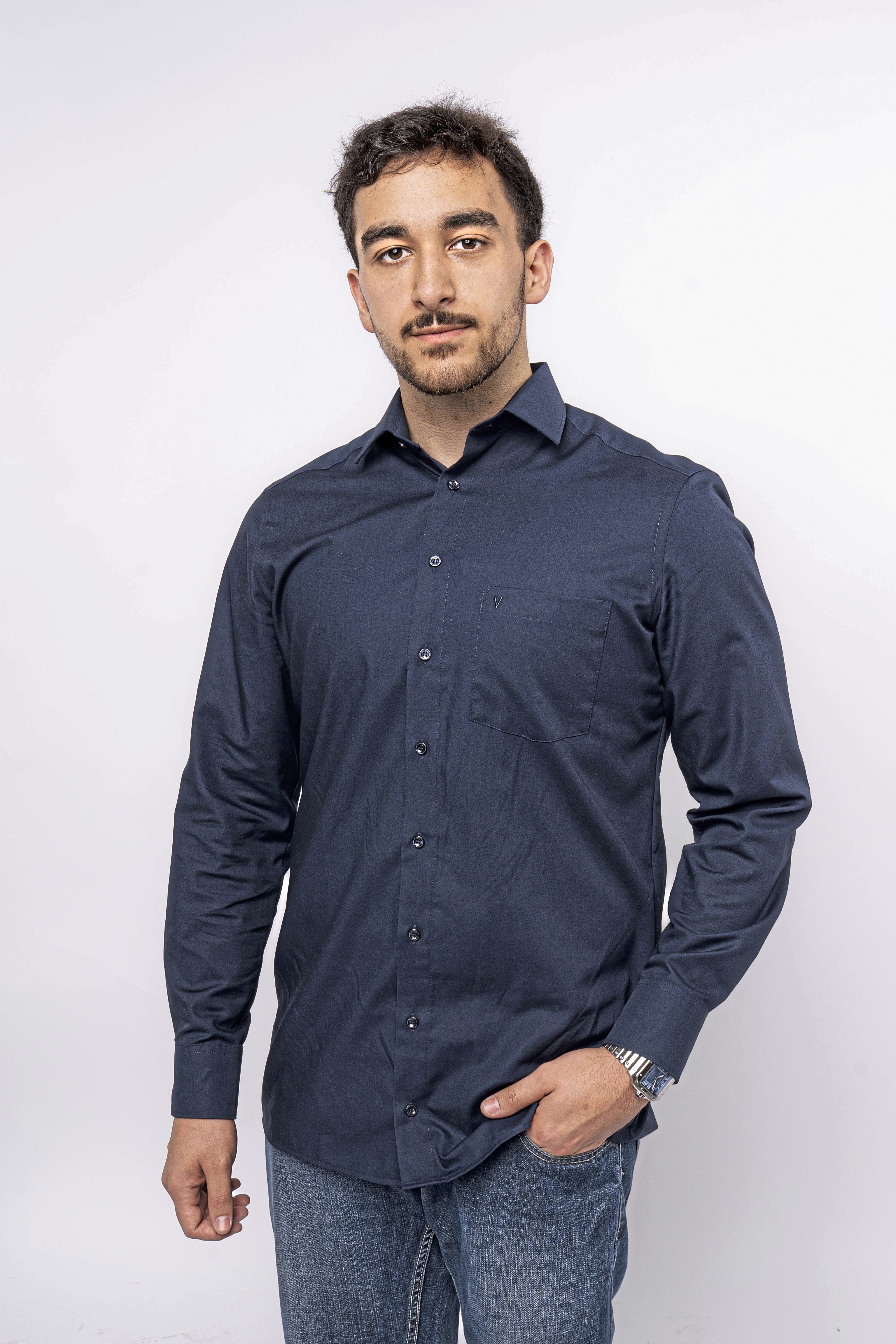 Hemd – Men´s Shirt Modern Fit Extra Long Sleeve