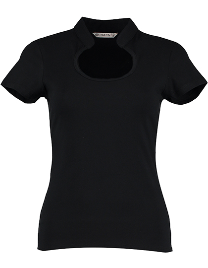 T-Shirt – Women`s Regular Fit Keyhole Neck Top