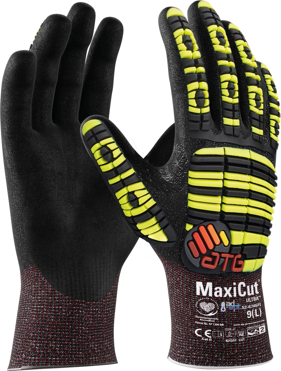 MaxiFlex® Cut™AD-APT® Schnittschutz-Strickhand. (52-6745FI) schwarz