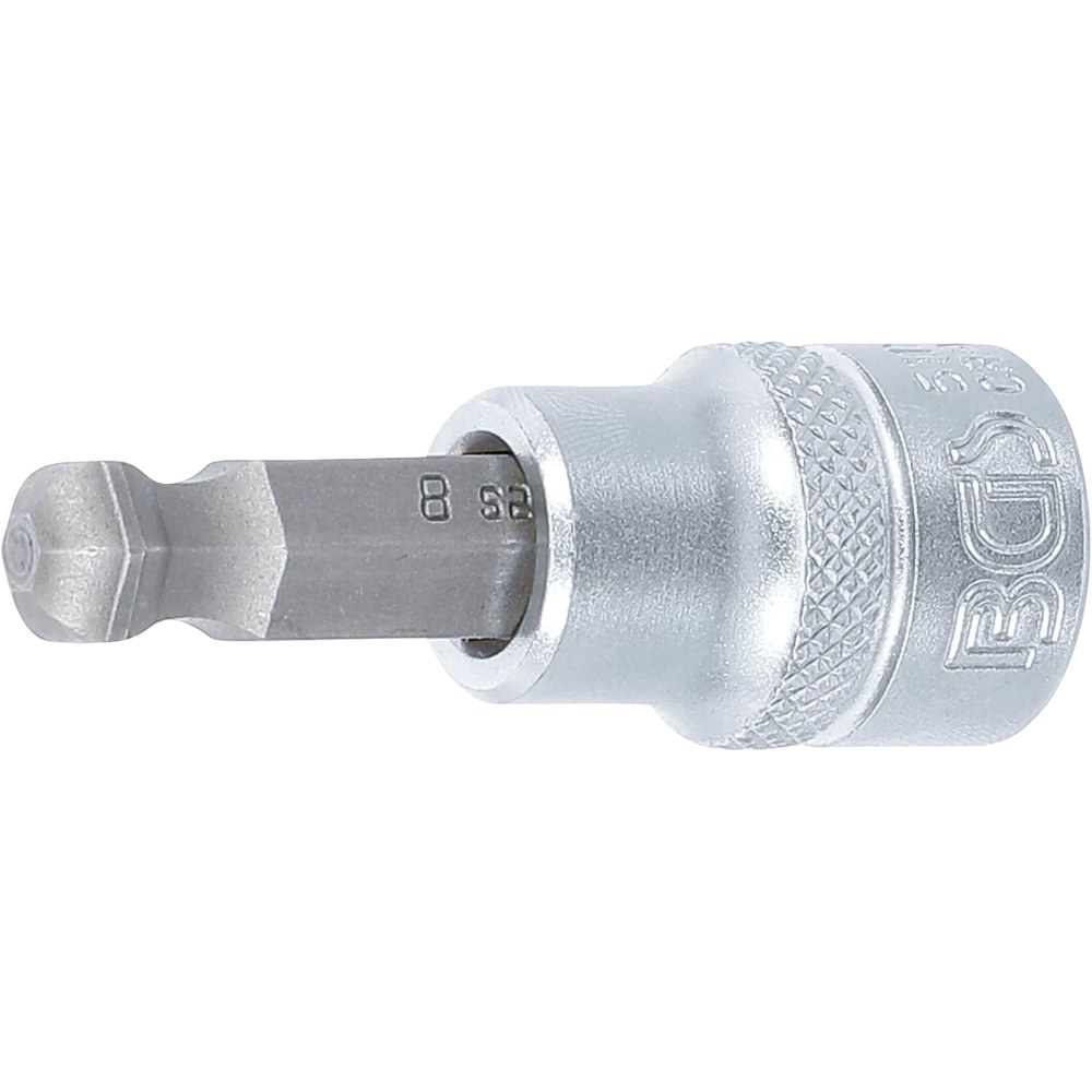 Bit-Einsatz, Antrieb Innenvierkant 10 mm (3/8"), Innensechskant mit Kugelkopf 8 mm