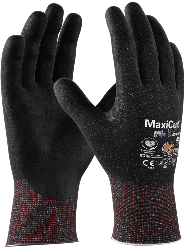 MaxiCut®Ultra™AD-APT® Schnittschutz-Strickhandsch.(52-6745F) schwarz/schwarz